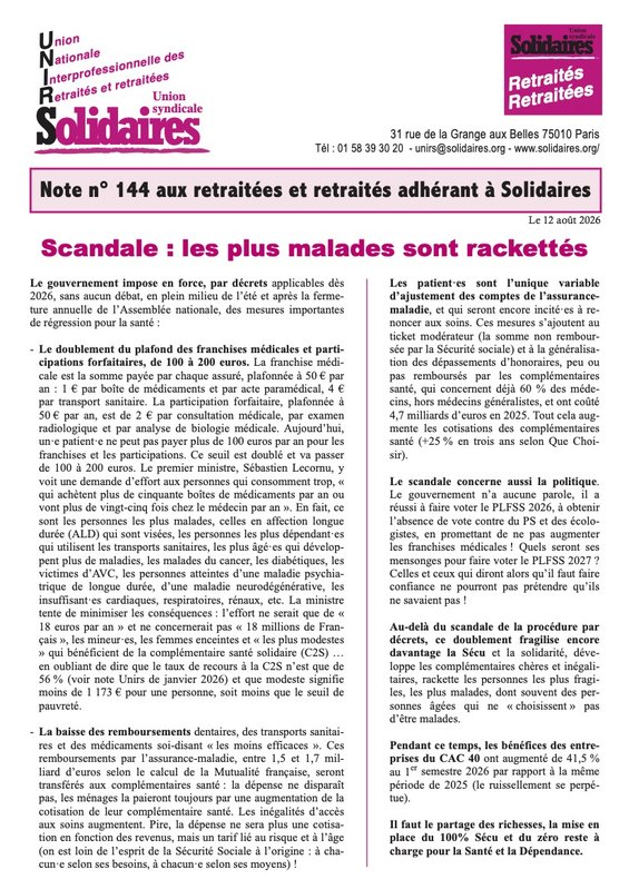 Note Unirs 144 aout 2026 1
